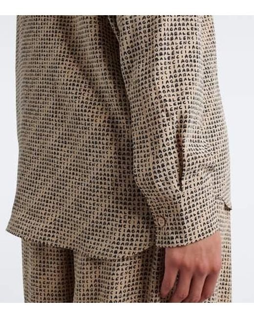 Balenciaga Gray Printed Shirt