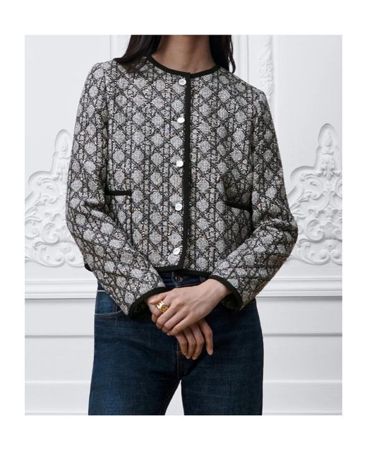 Dior Gray Macrocannage Cropped Jacket