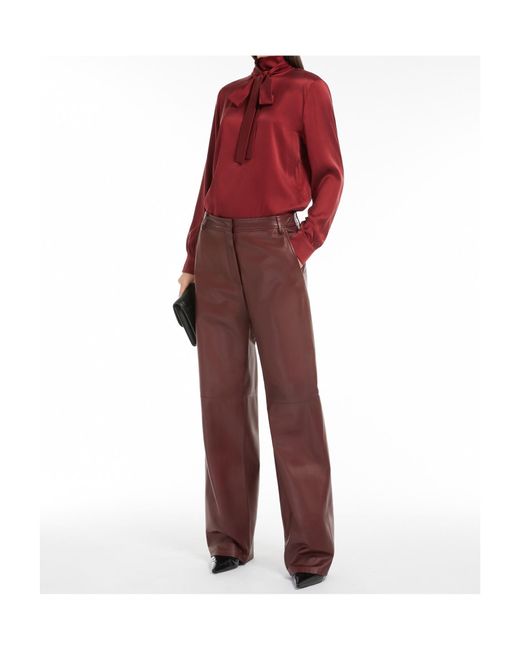 Max Mara Purple Belt-Loop Casual Pants