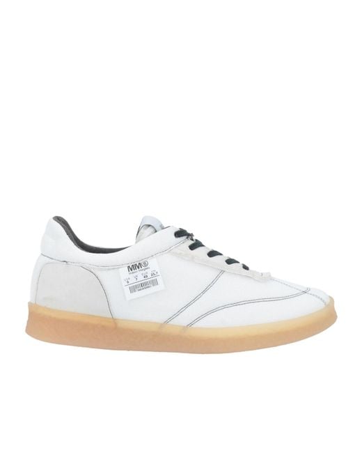 MM6 by Maison Margiela White Two-Tone Casual Shoes