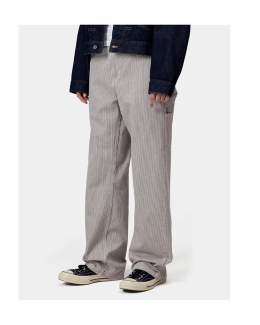 Carhartt Gray Casual Pants With Belt Loops