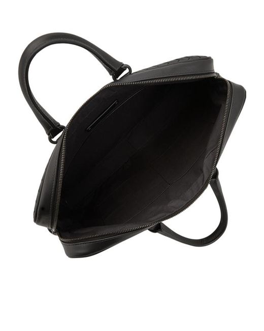 Bottega Veneta Black Intreciato Hand-Knitted Shoulder Bag for men