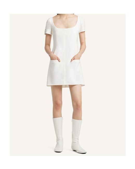 Courreges White Courrèges Buckle A-Line Dress