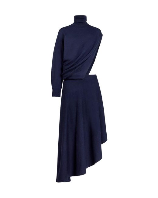Alaïa Blue Alaïa Cut Out Dress
