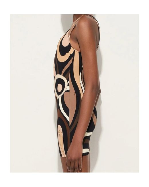 PUCCI Women's Black Pucci Marmo Print Square Neck Mini Dress