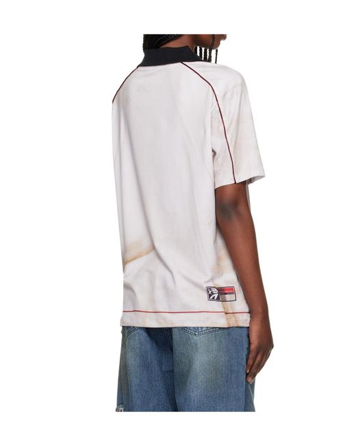 ANDERSSON BELL White Printed Soccer Jersey T-Shirt for men