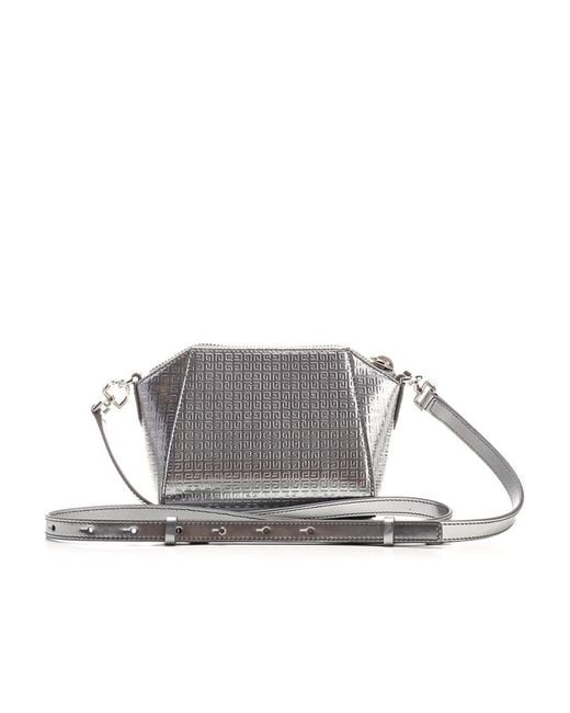 Givenchy Gray 4G Antigona Embossed Bag