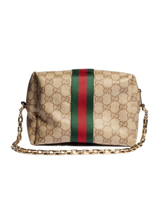 Gucci Brown Mini Camera Bag With Web