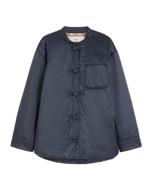 Max Mara Blue Padded Shirt Jacket