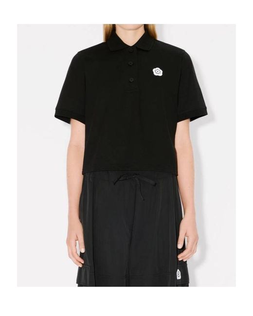KENZO Black Boke Flower 2.0 Embroidered Polo Shirt