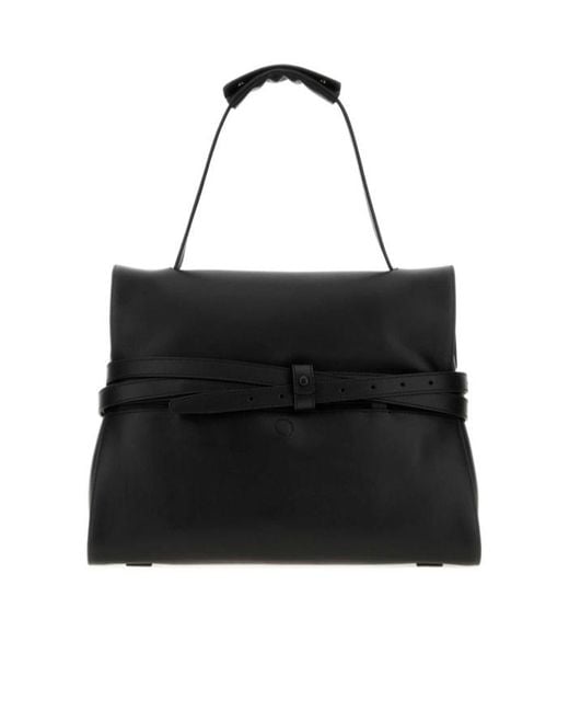Moschino Black Medium Tie Me Tote Bag