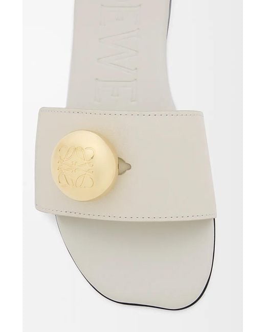 Loewe White Logo Plaque Slides