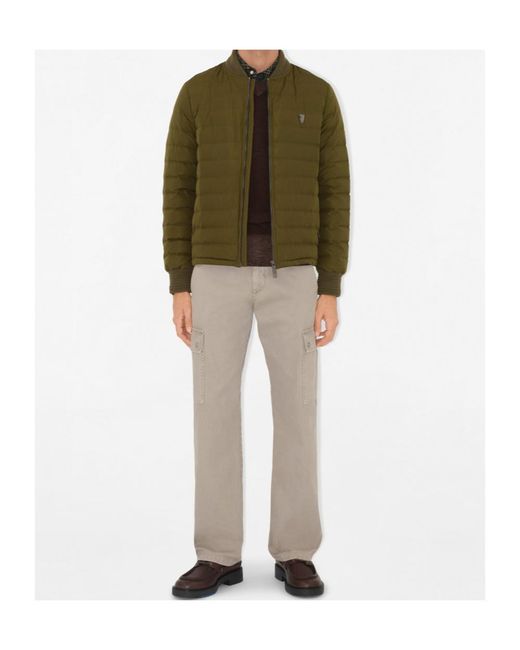 Burberry Green Logo Plaque Quilted Down Jacket for men