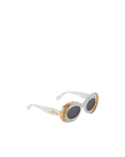 Loewe White Crystal Inlaid Sunglasses