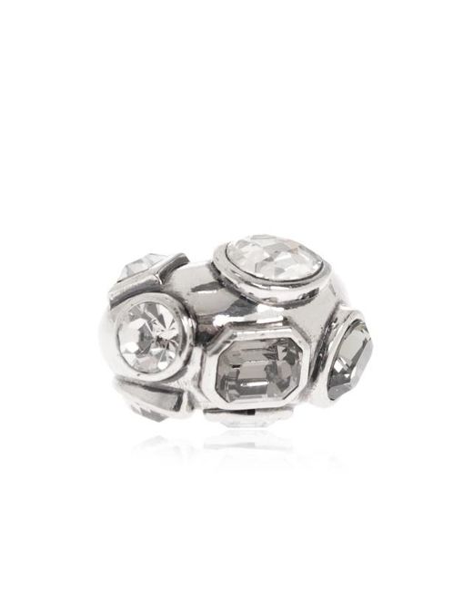 Etro White Embellished Ring