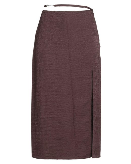 Jacquemus Purple Slit Midi Skirt