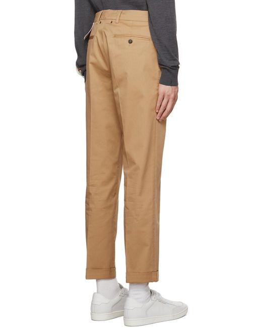 Golden Goose Deluxe Brand Natural Corduroy Straight Leg Trousers for men