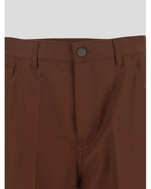 Valentino Brown Straight Leg Tailored Pants for men