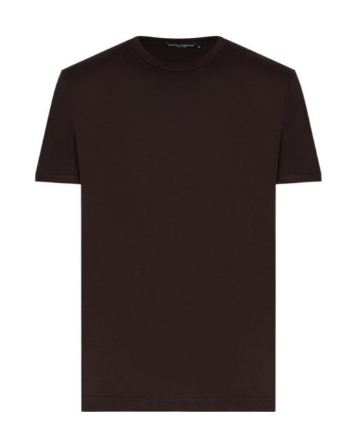Dolce & Gabbana Black Round-Neck Short-Sleeved T-Shirt for men