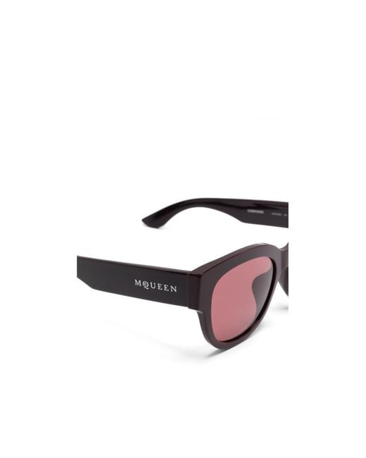 McQueen Pink Eyewear Round Frame Sunglasses