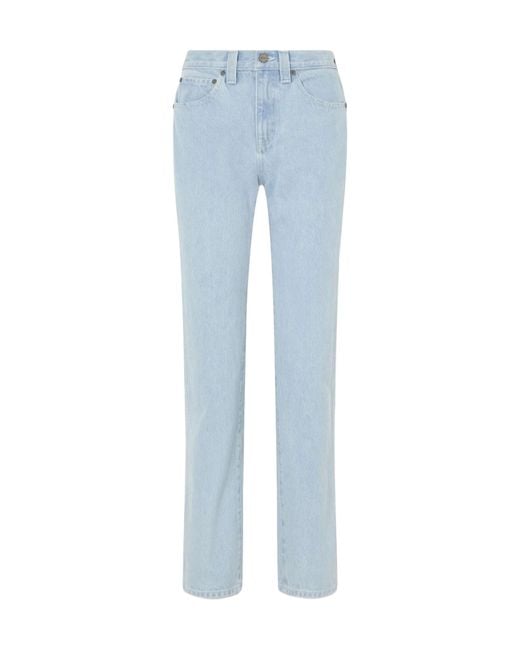 Khaite Blue Straight-Leg Jeans