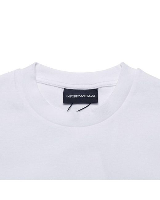 Emporio Armani White Logo Print Sweatshirt for men