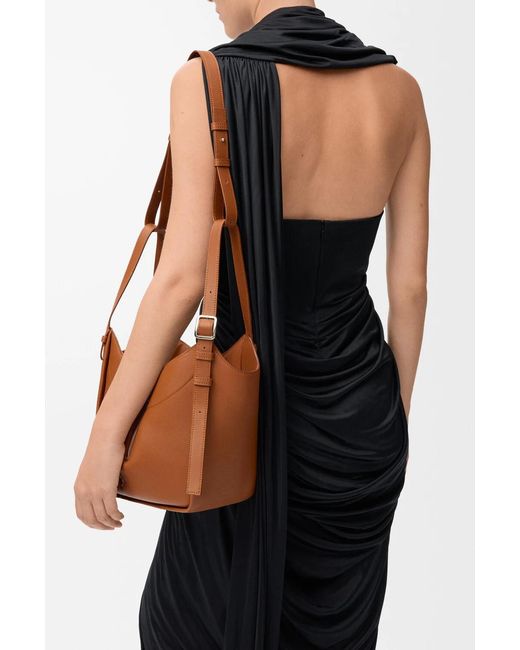 Loewe Brown Hammock Flip Bag