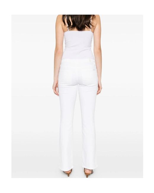 7 For All Mankind White Belt Loop Jeans