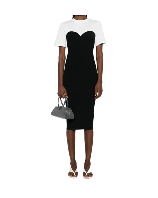 Patrizia Pepe Black Sweetheart Knitted Dress