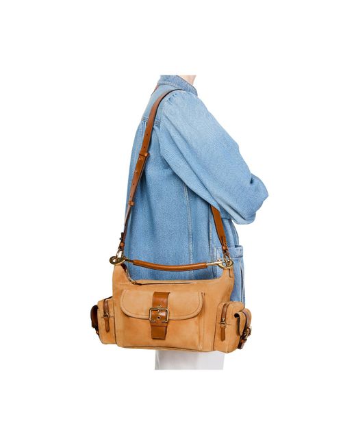 Chloé Brown Engraved Logo Camera Shoulder Bag