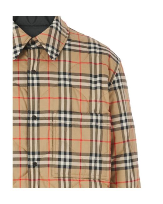 Burberry Natural Logo Embroidered Quilted Jacket for men