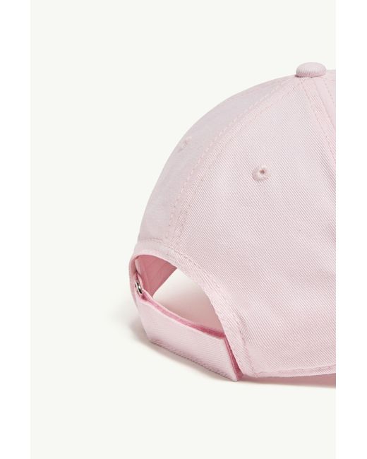 Moncler Pink Gabardine Logo Patch Baseball Cap