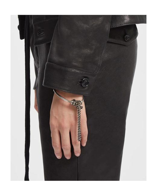 Ann Demeulemeester White Vokko Bangle With Chain