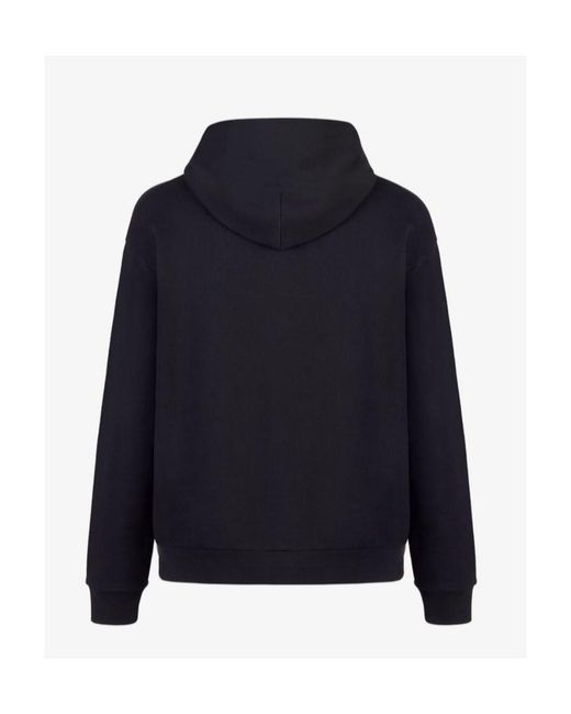 Givenchy Blue Logo Cotton Hoodie for men