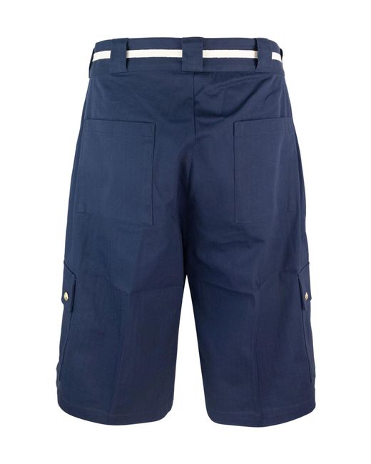 Drole de Monsieur Blue Drôle De Monsieur Le Short Workwear Chevron Shorts for men