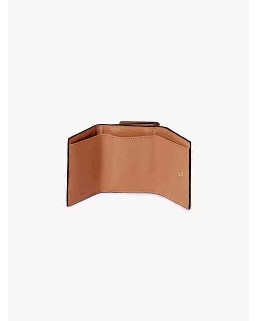 Chloé Brown Chloé Mini Paddington Tri-Fold Wallet