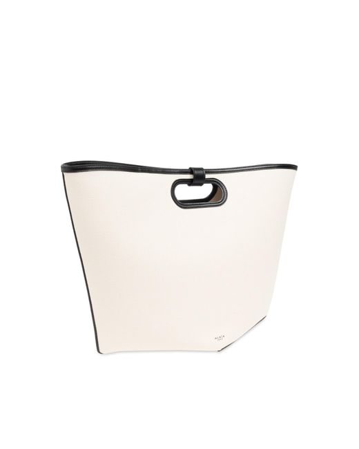 Alaïa White Large Folded Canvas Tote Bag