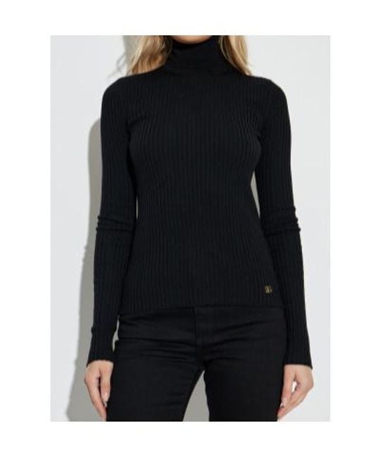 Dolce & Gabbana Black Dg Logo Plaque Turtleneck Sweater