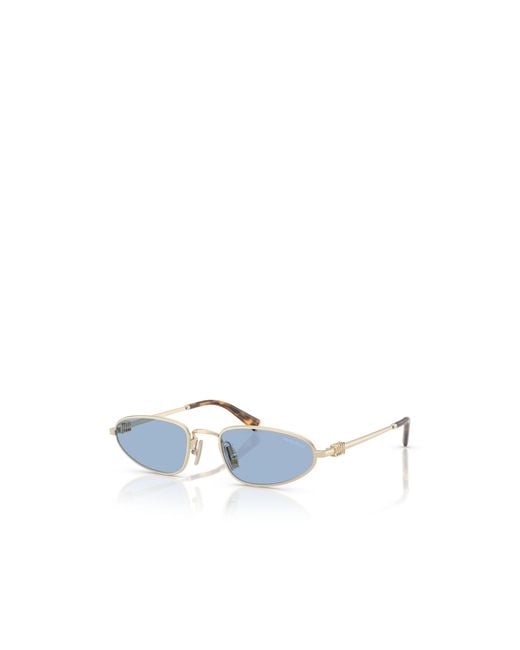 Miu Miu Blue Eyewear Irregular-Frame Sunglasses