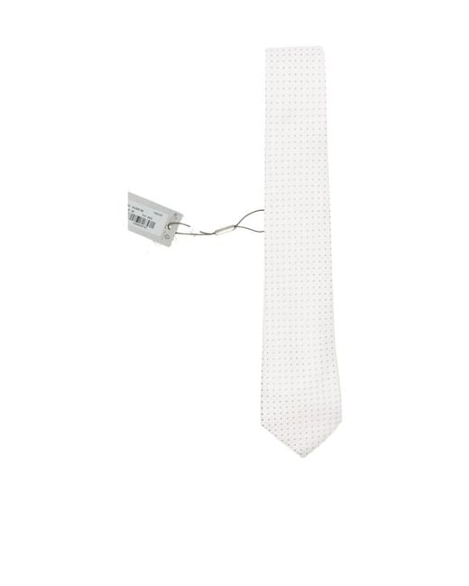 Canali White Pointed Tie for men