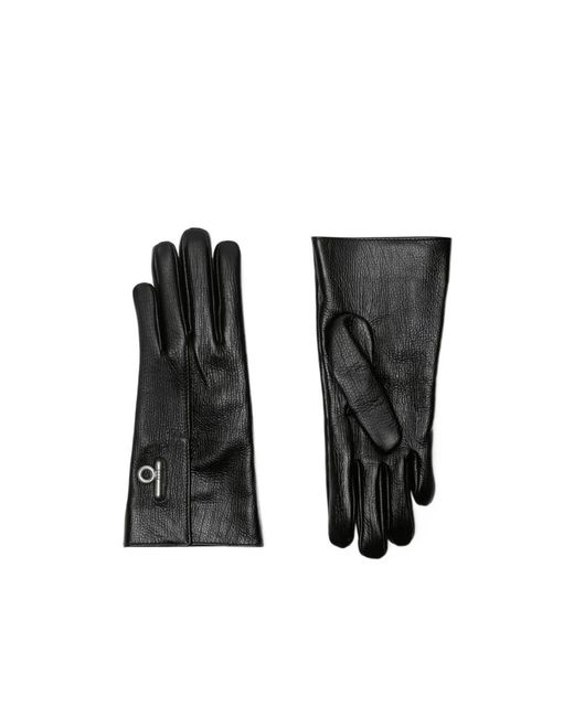 Burberry Black Leather Gloves