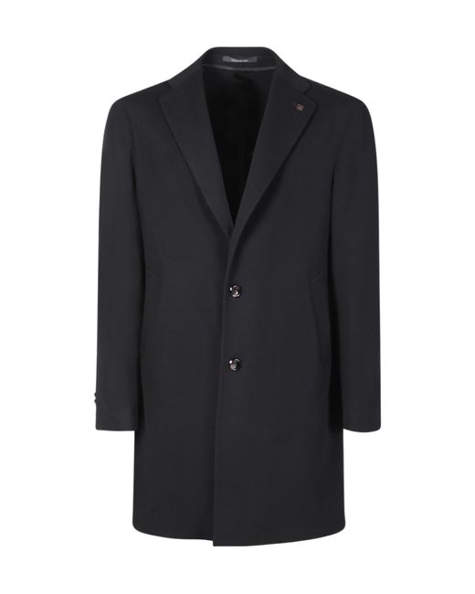 Tagliatore Blue Colorado Long Sleeved Single-Breasted Coat for men