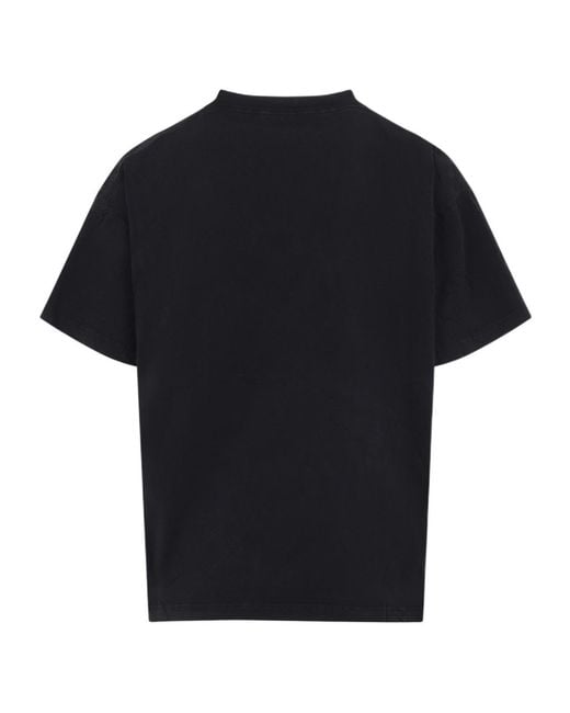 Balenciaga Black Logo Print Boxy T-Shirt for men