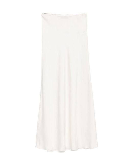 Fabiana Filippi White Pleated Skirt