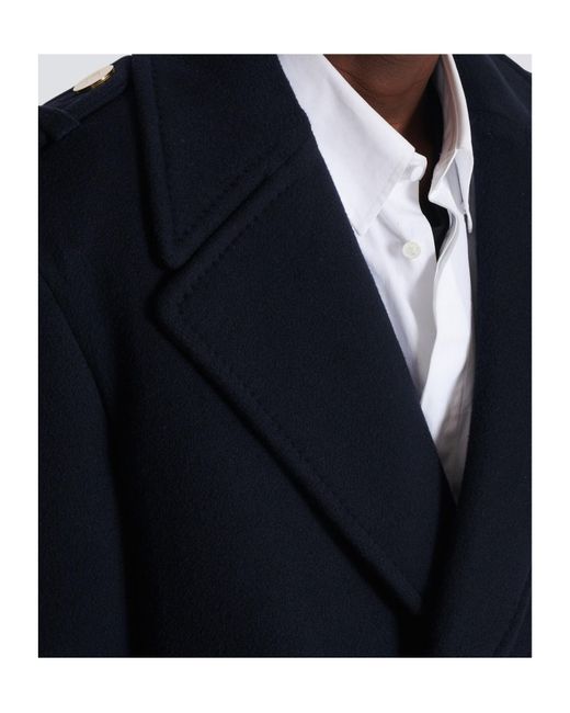 Balmain Blue Cropped Reefer Jacket for men