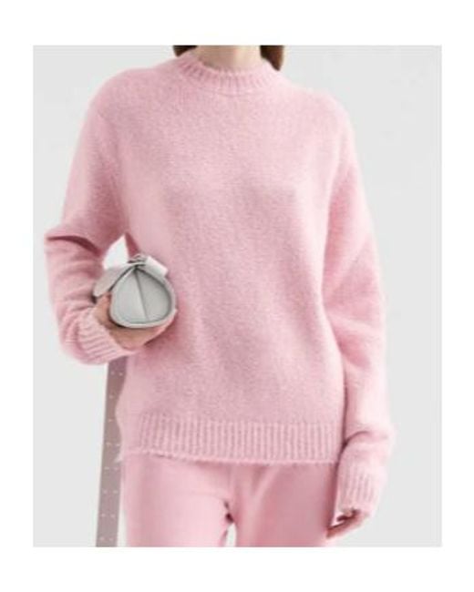 Jil Sander Pink Jil Sande Midweight Crew-Neck Jumper