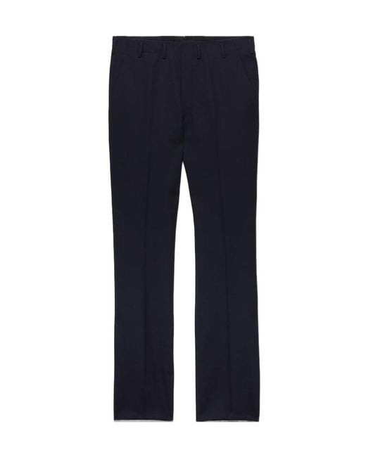 Prada Blue Wool Pants for men