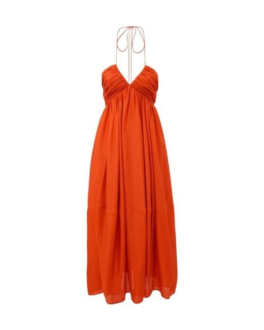 Zimmermann Red Mahon Halter Maxi Dress