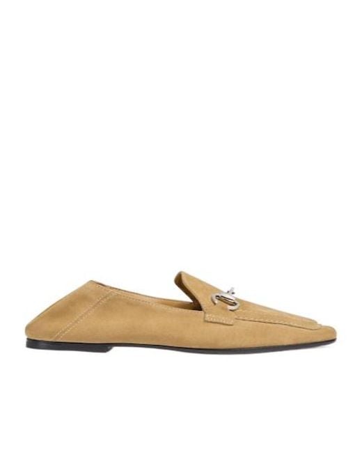 Gucci Natural Jordaan Soft Loafers