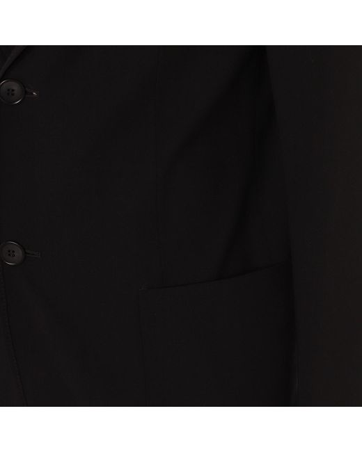 Giorgio Armani Black Single-Breasted Tailored Blazer for men